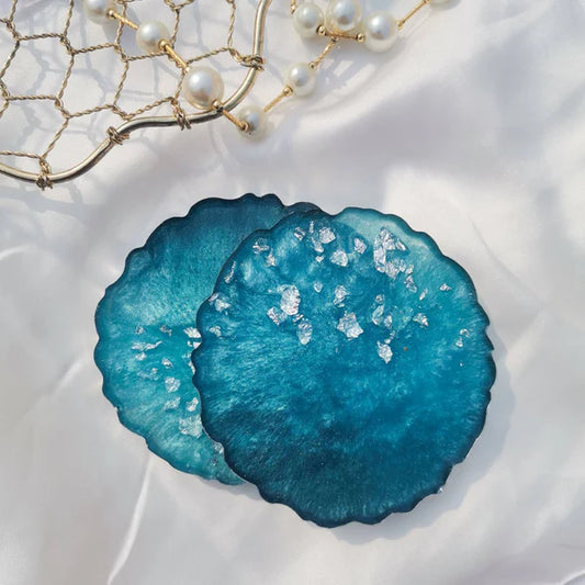 Resin Tea Coaster | Ocean Blue