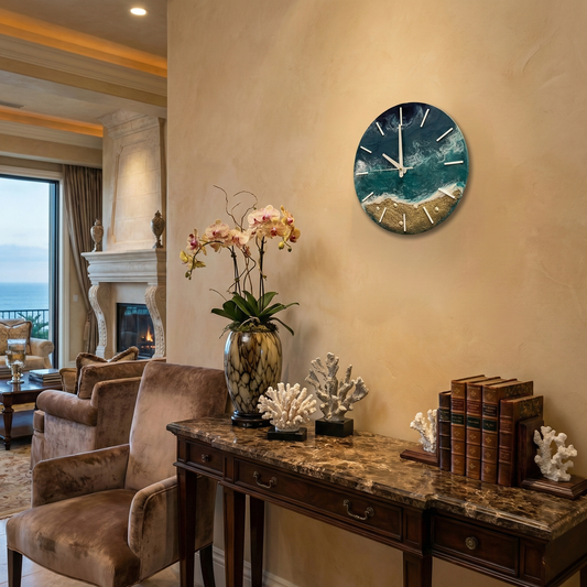 Modern Epoxy Resin Wall Clock Collection